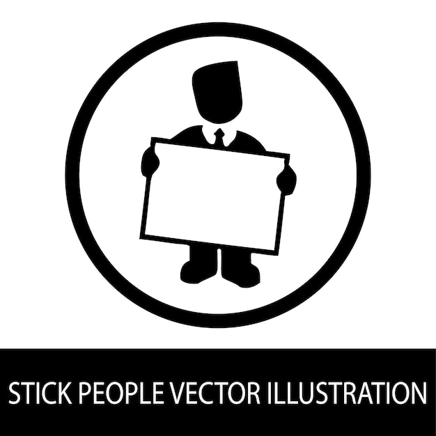 Stick people vector illustration designs