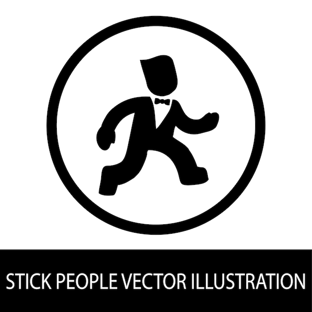 Stick people vector illustration designs