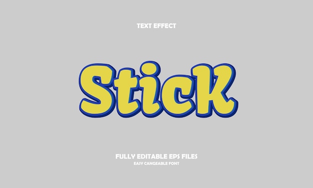 Stick text effect