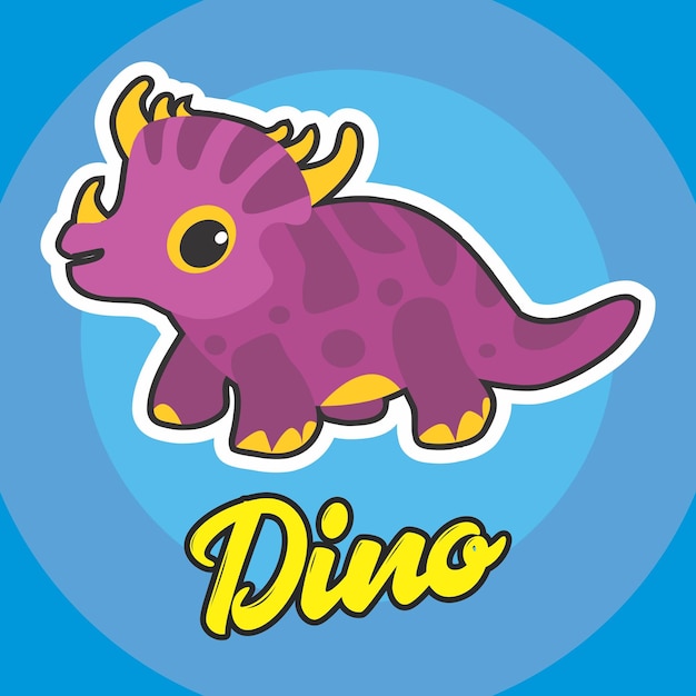 Sticker baby dinosaurus achtergrond