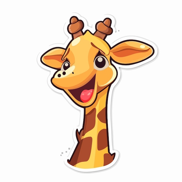 Vector sticker baby giraffa