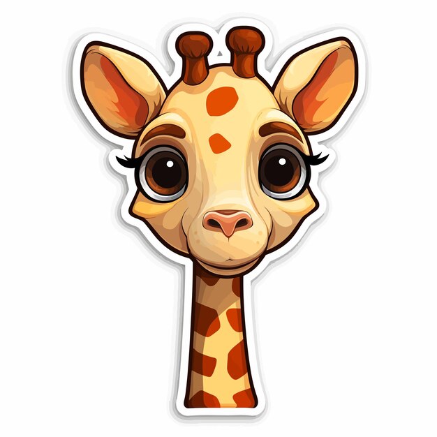 Vector sticker baby giraffa