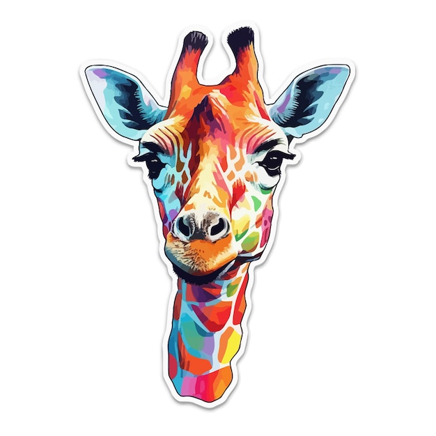 sticker baby giraffa
