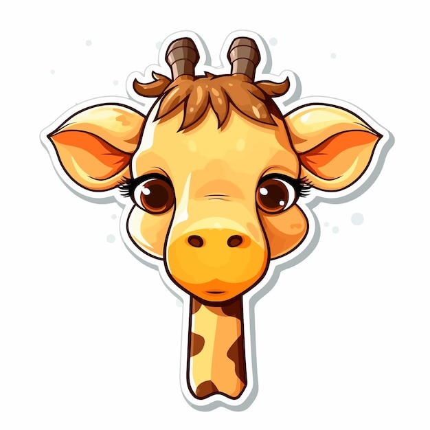 Vector sticker baby giraffa