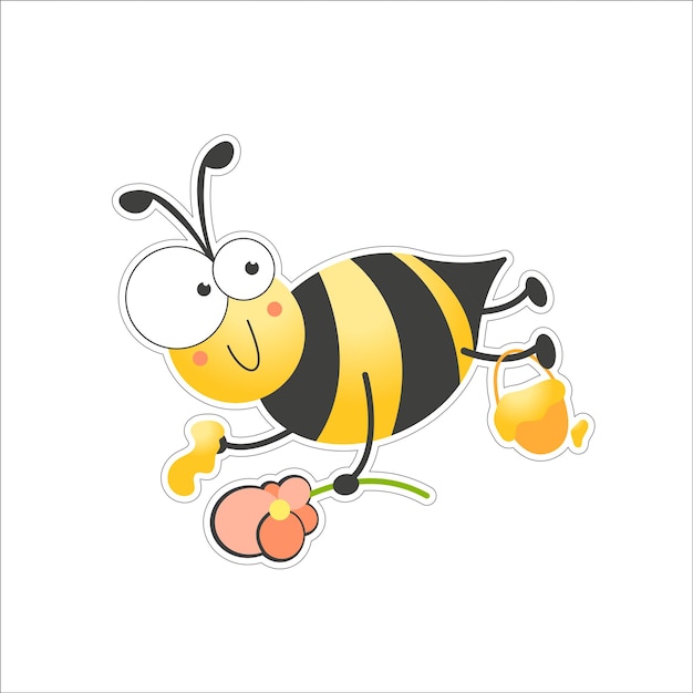 Vector sticker bee