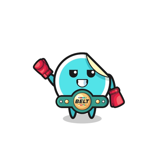 Sticker boxer mascot character , cute design