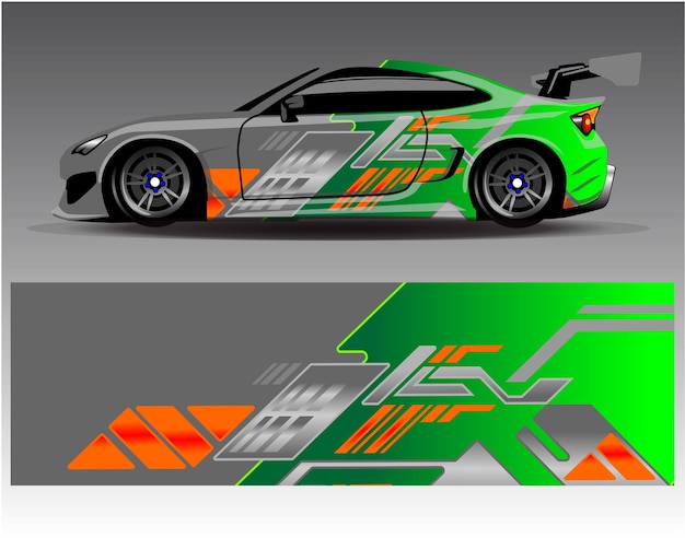 Sticker Car Wrap Design Vector Livery-race