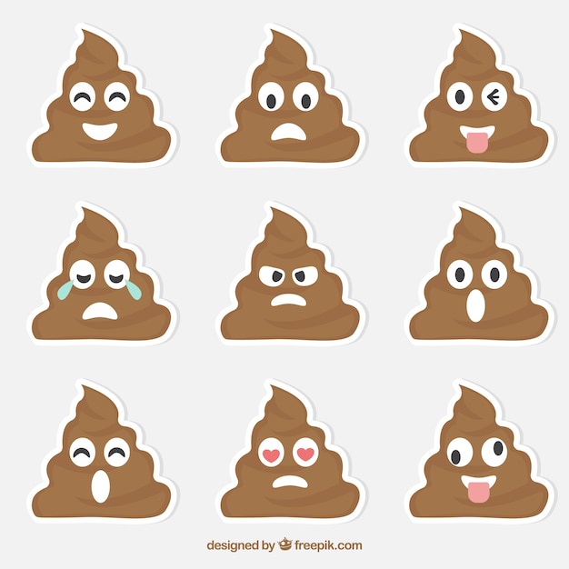 Vector sticker collection of funny character