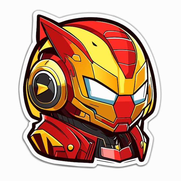 Vector sticker in comic style