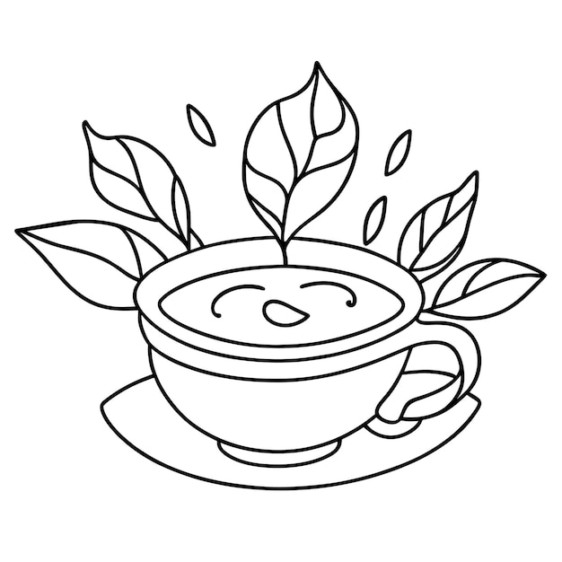 Vector sticker a cup of coffee