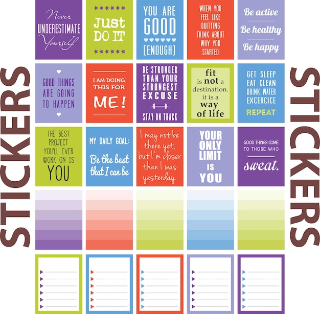 Vector sticker daily to do planner vector print