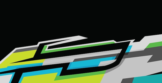 Вектор Вектор дизайна стикера графический абстрактный гоночный фон для ливреи автомобиля