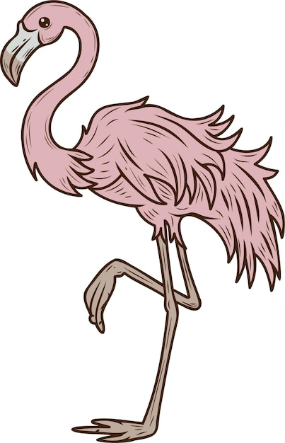 Sticker flamingo vogel