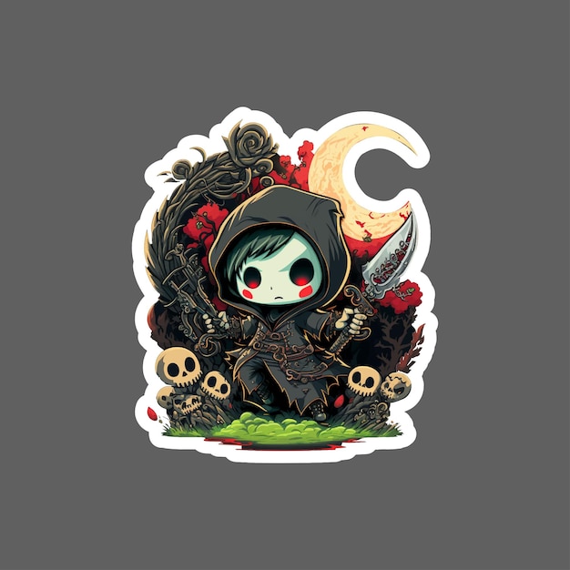 Sticker of Grim Reaper Nix Frozen Forest