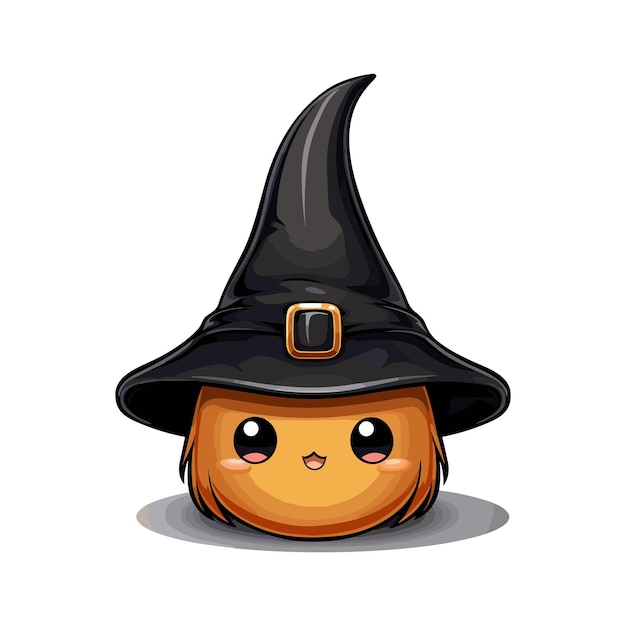 Sticker halloween kawaii white background