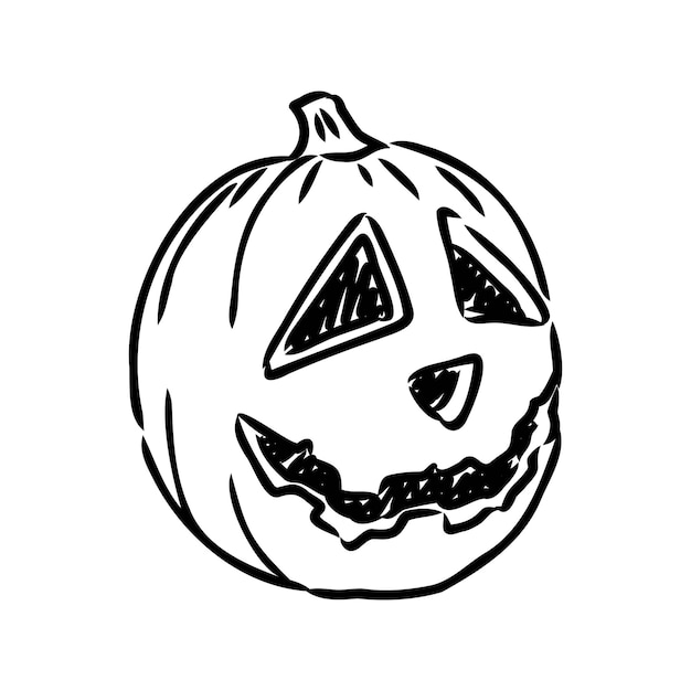 Sticker halloween pumpkin vector illustration pumpkin for halloween vector sketch