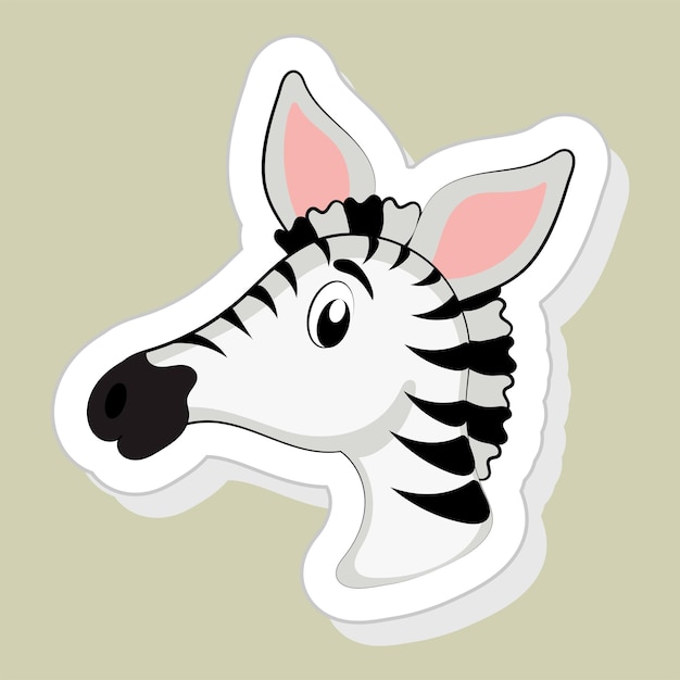 Sticker or label of Happy Zebra