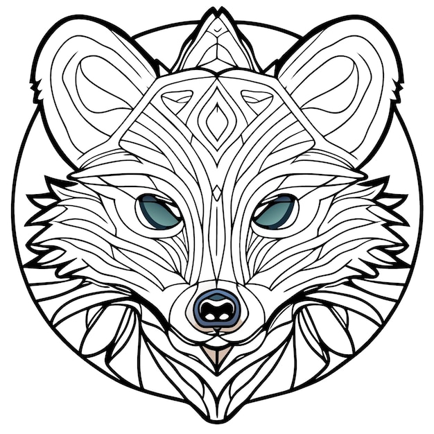 sticker masterpiece best quality ultra high res highly detailed psychedelic art raccoon vector