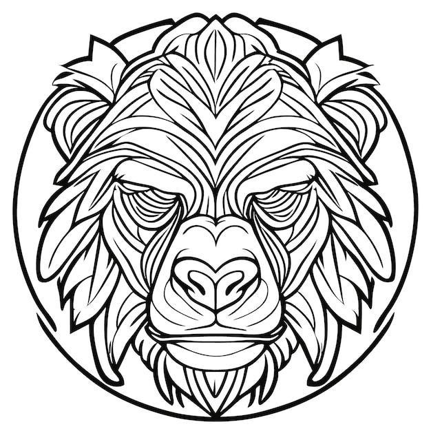 sticker masterpiece best quality ultra high res highly detailed psychedelic gorilla vector