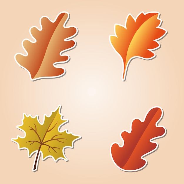 Sticker met thema herfst