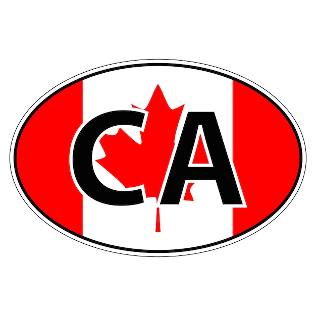 Sticker op autovlag Canada