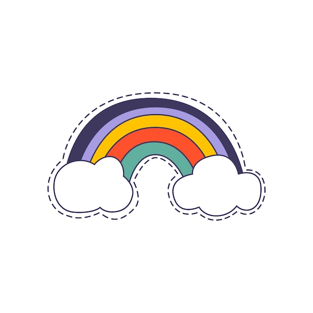 Sticker Rainbow Arch Bright Hipster