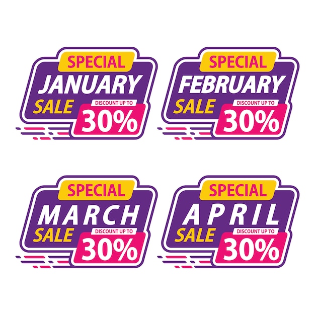 Sticker Sale Special Monthly Promotion January Discount