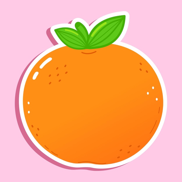 Sticker Tangerine vrucht karakter