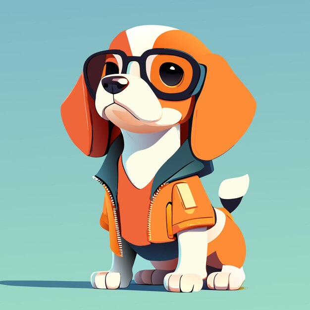 Шаблон наклейки персонажа из мультфильма о собаке