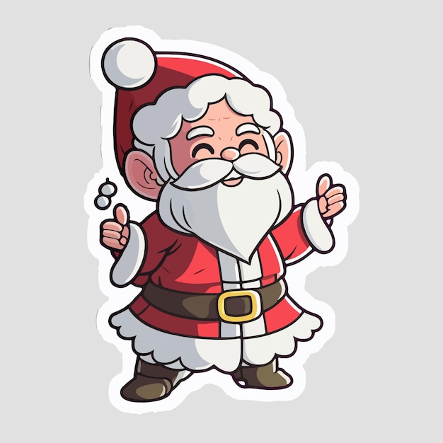 Sticker template with santa claus xmas happy santa printable stickers sheet winter collection