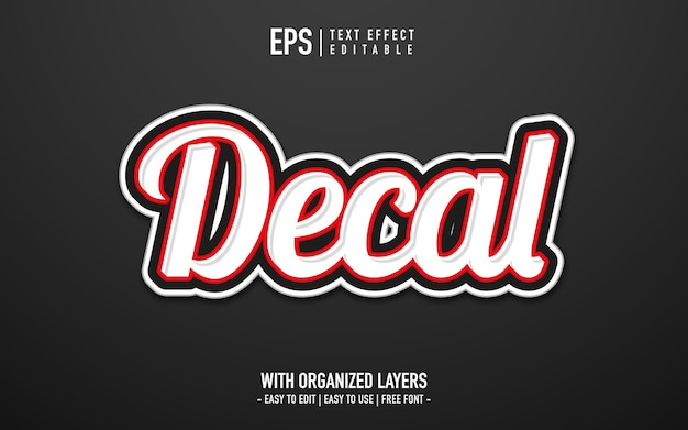 Vector sticker text effect