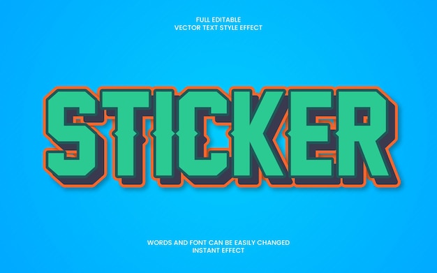 Sticker text effect