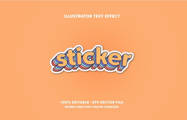 Sticker text effect