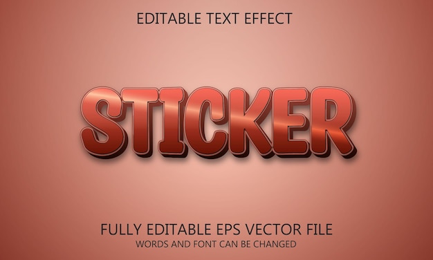 Sticker text effect