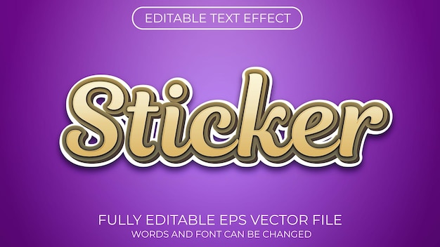 Sticker text effect