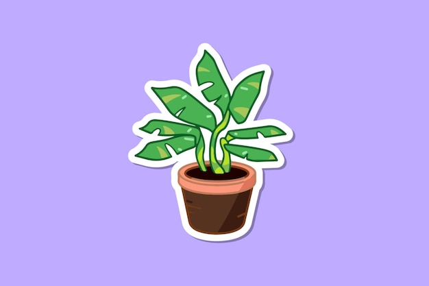 Sticker van plant