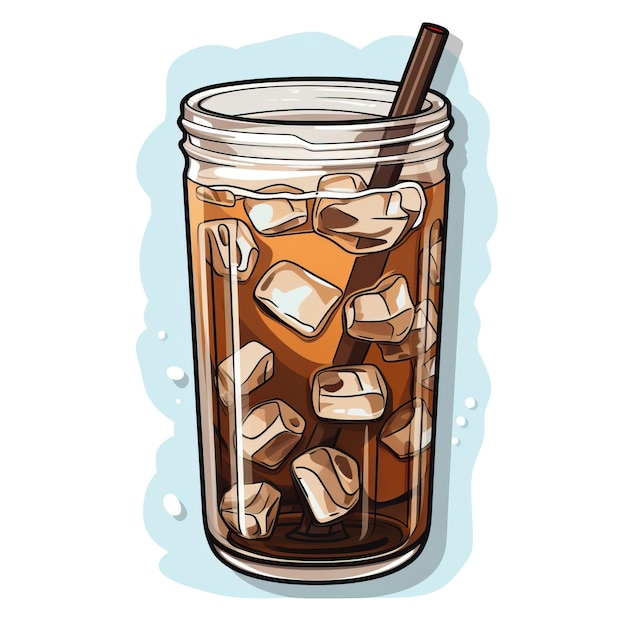 Vector sticker vector logo cold brew vector white background i