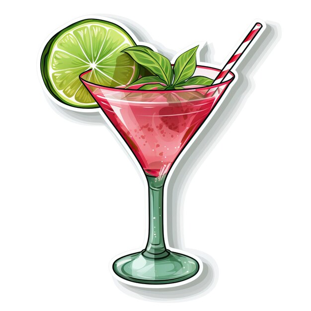 Vector sticker vector logo daiquiri vector witte achtergrond is