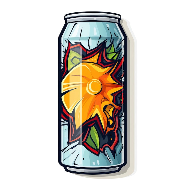 Sticker vector logo Energy Drink vector white backgroun