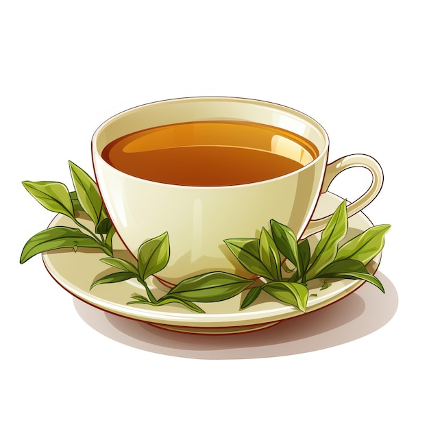 Sticker vector logo Honeybush Tea vector white backgrou