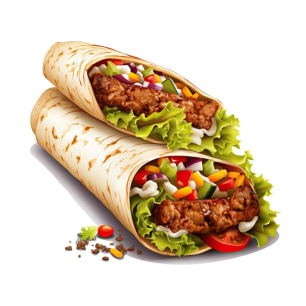 Vettore adesivo logo vettoriale kebab vettore sfondo bianco isola