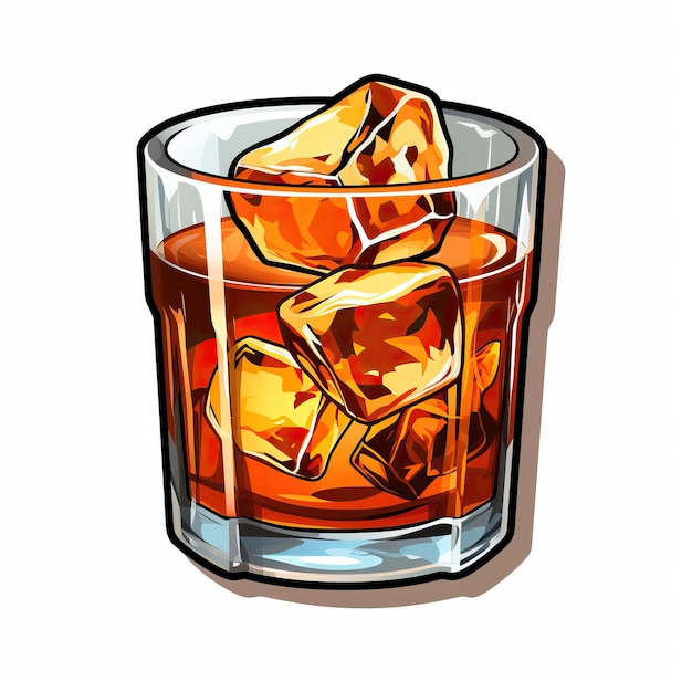 Sticker vector logo Whiskey Smash vector witte CHTERGRO