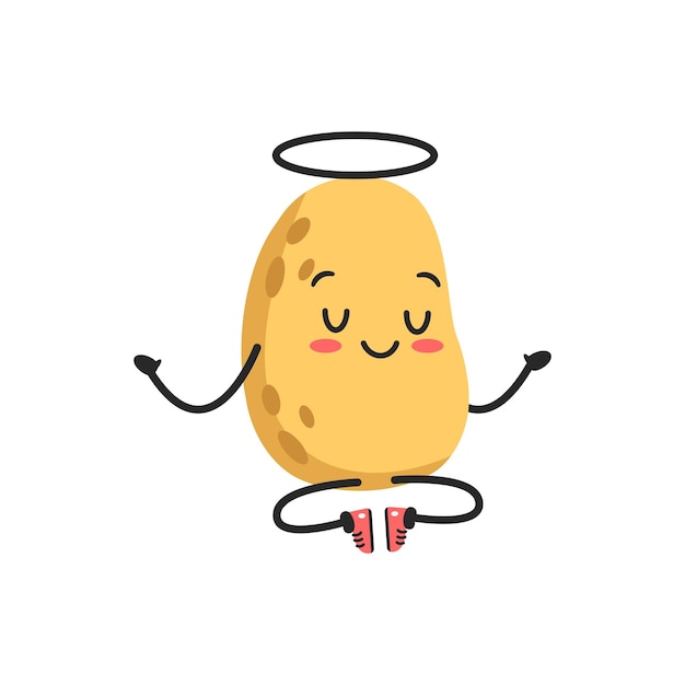 Sticker Yoga Aardappel