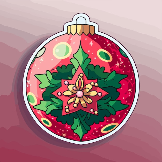 Stickermalplaatje met de stickersdecoratie van Kerstmisballxmasballen Veelkleurig