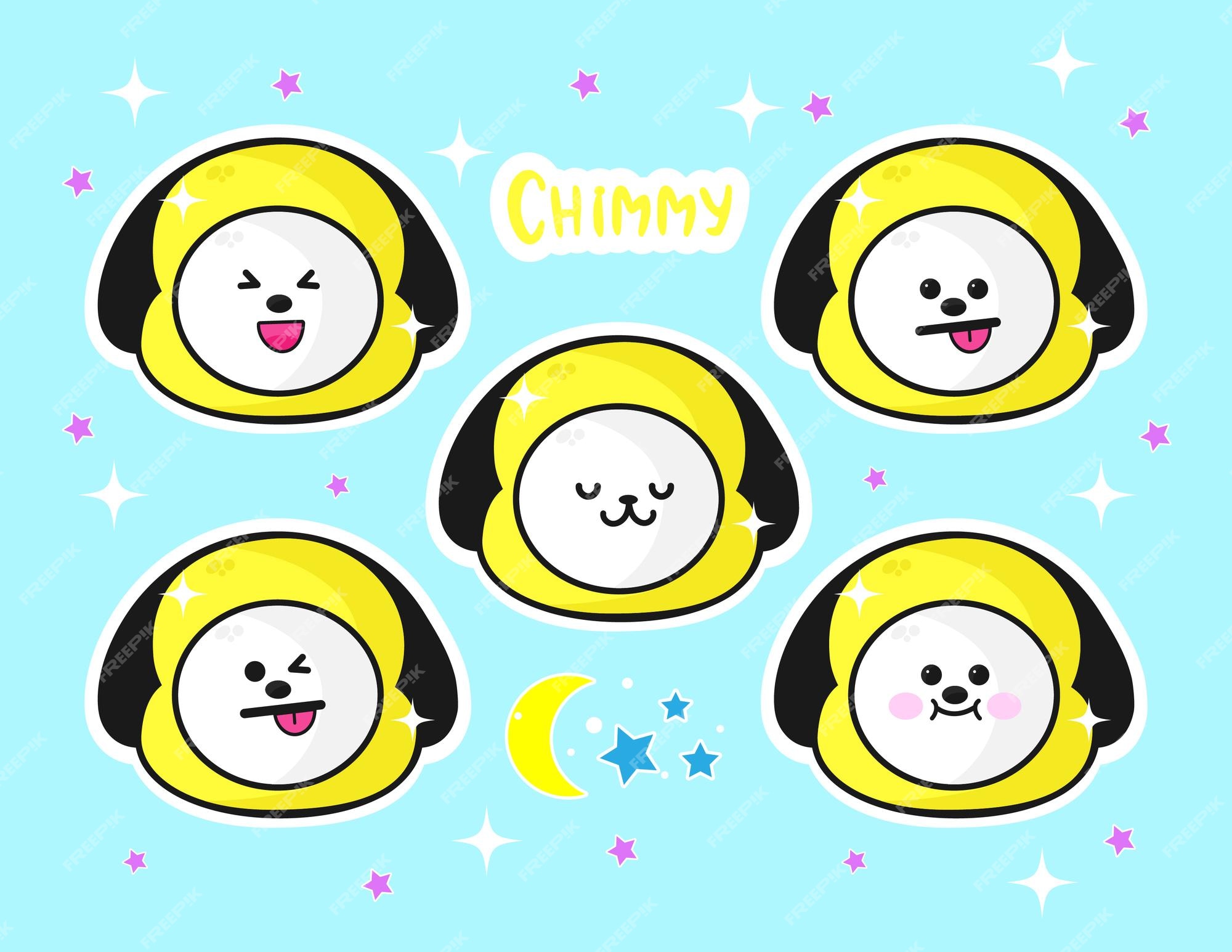 Premium Vector | Stickers chimmy bt21