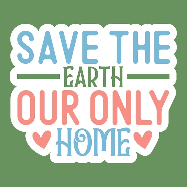 Stickers Earth Hour EPS Bundle Single Design