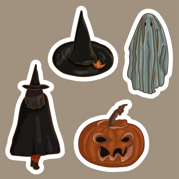 Stickers for Halloween Halloween symbols