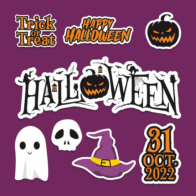 stickerset halloween ontwerp