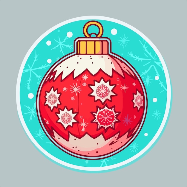 Stickersjabloon met kerstballen stickers decoratie Wintercollectie