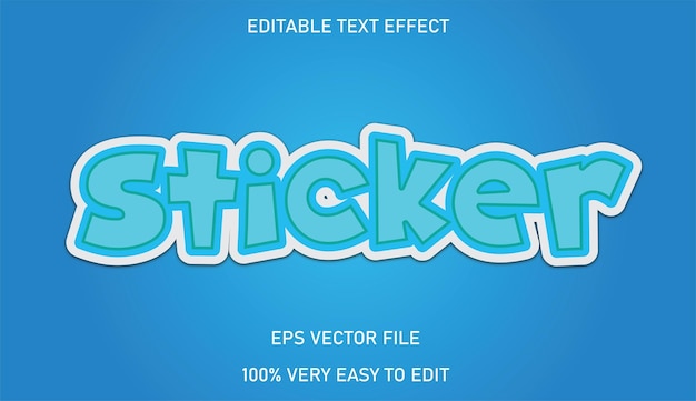 Stickerteksteffect